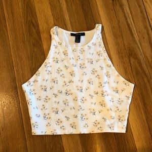 Forever 21 Floral Sunflower Crop Top